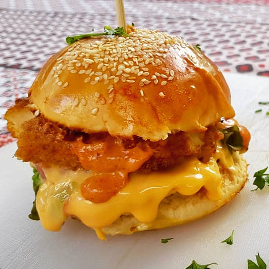 Bombay chicken burger